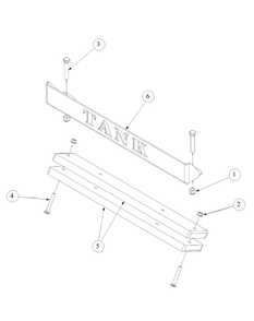 Rear Bumper Diagram and Parts List for M72-GN33 53BB5FJZ750-33HP-OHV Cub Cadet Lawn Tractor